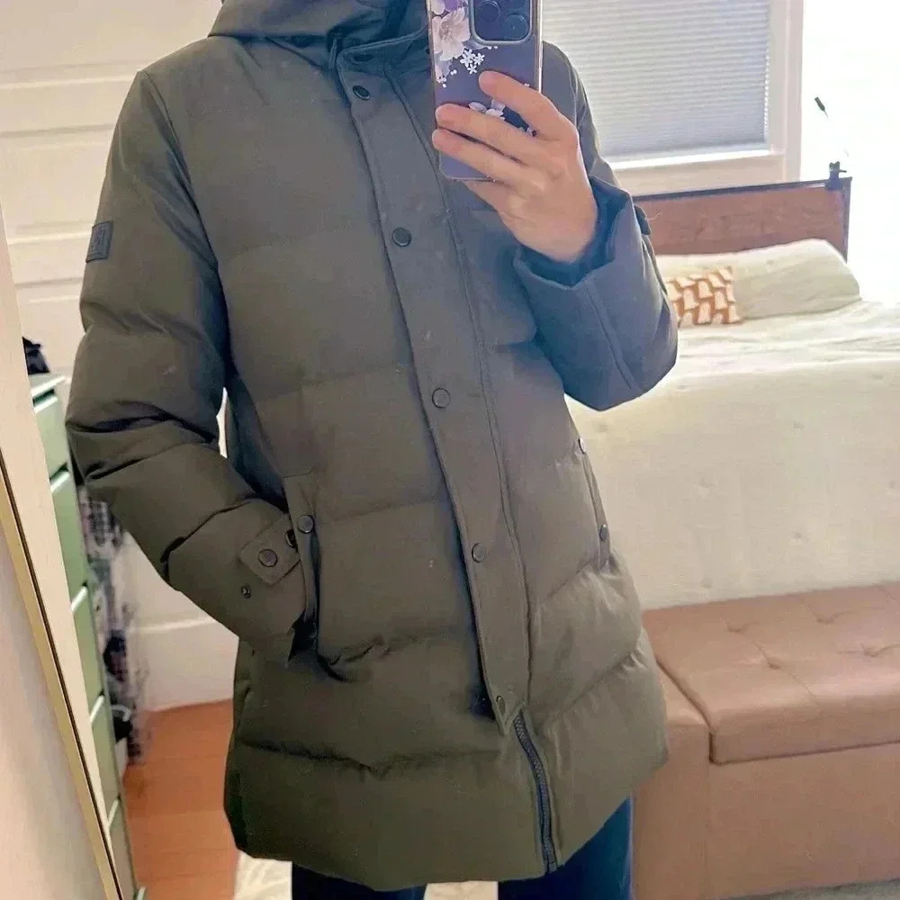 Ralph Lauren Womens Green Full Zip Down Filled Quilted Puffer Jacket Sz M